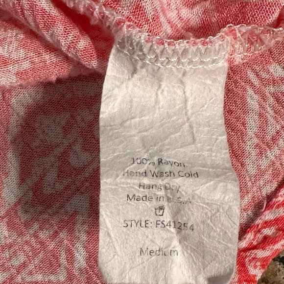 Pink Blush Womens Medium Duster Robe Geometric Color Barber Pink Tie Belt - Picture 7 of 12